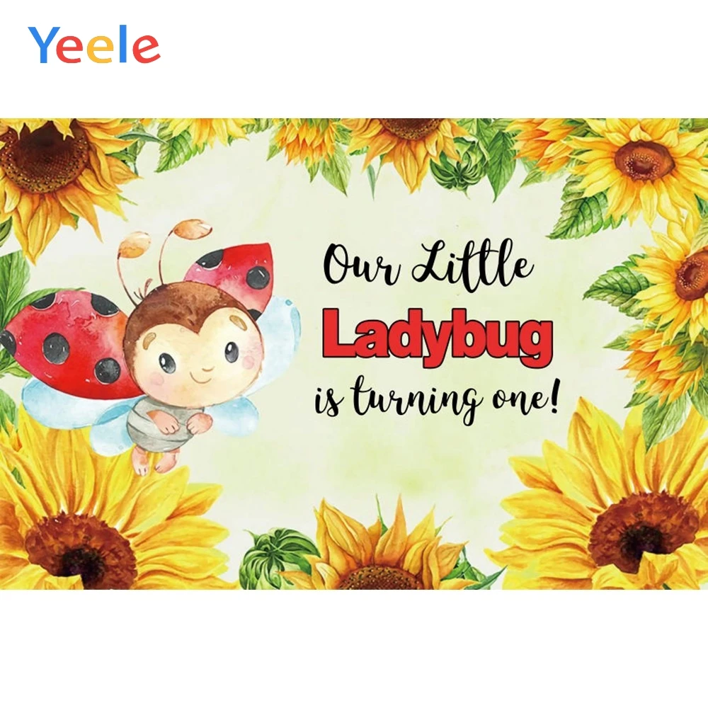 Sunflower Ladybug Flower Newborn Baby Shower 1st Birthday Party Custom Backdrop Vinyl Photography Background For Photo Studio
Sunflower Ladybug Flower Newborn Baby Shower 1st Birthday Party Custom Backdrop Vinyl Photography Background For Photo Studio