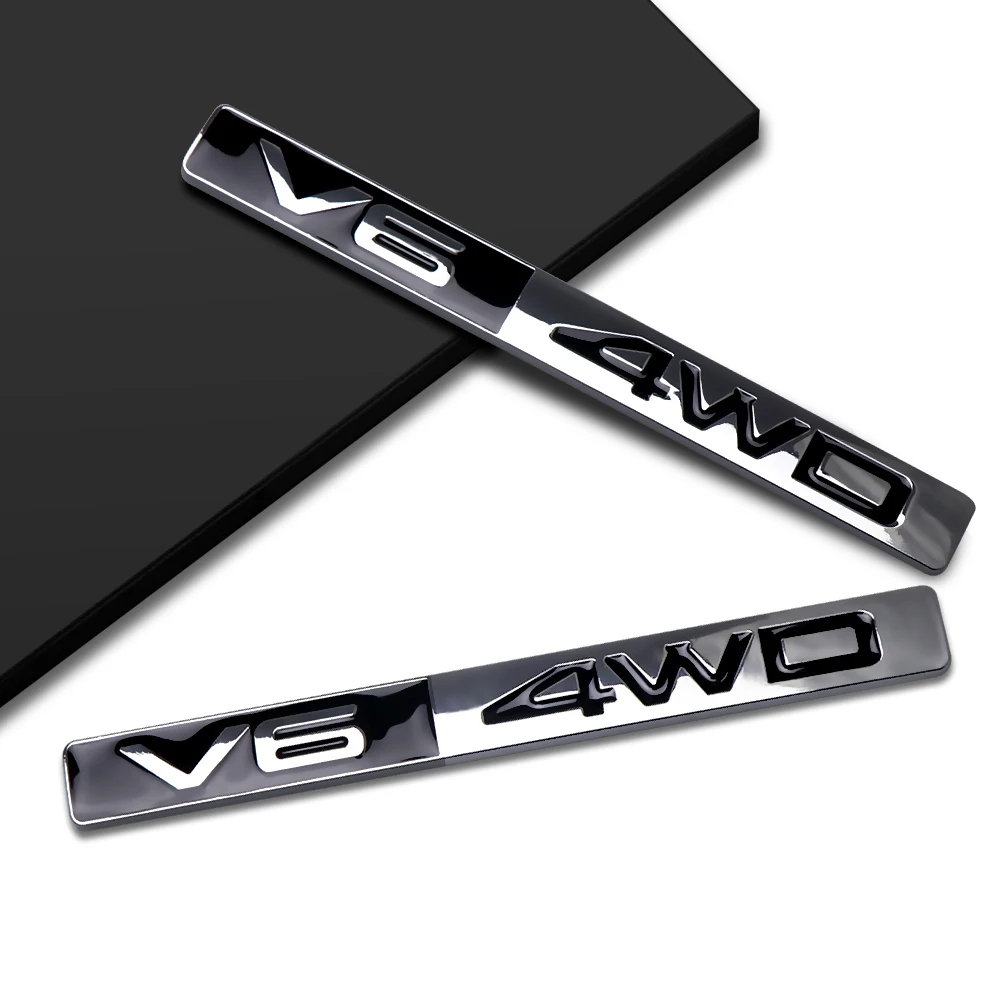 3D металлический V6 4WD эмблема автомобиля украшения Стикеры для Audi BMW Ford Холден Toyota