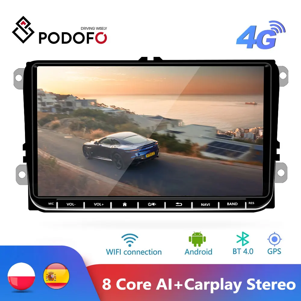 Podofo AI Car 8 Core 64G Android 10.0 Car Radio Stereo 9'' Split Screen GPS Navigation Bluetooth DSP Wireless CarPlayer For VW
Podofo AI Car 8 Core 64G Android 10.0 Car Radio Stereo 9'' Split Screen GPS Navigation Bluetooth DSP Wireless CarPlayer For VW