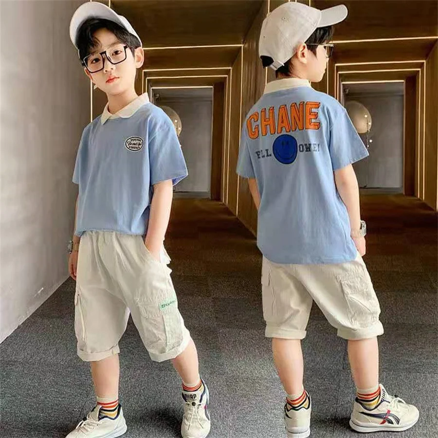 Summer Kids Boys letter Print T Shirt Shorts Set Children Short Sleeve Shirt Boys Clothing Set Kids Boy Sport Suit 4-14 Age
Summer Kids Boys letter Print T Shirt Shorts Set Children Short Sleeve Shirt Boys Clothing Set Kids Boy Sport Suit 4-14 Age
