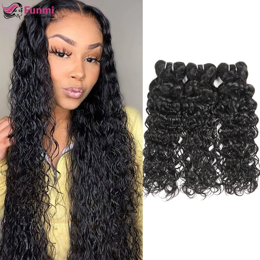 Funmi Water Wave Human Hair Bundles Curly Deep Brazilian Hair Weave Bundles Long Hair Extension 28inch 1/3/4 bundles remy Hair
Funmi Water Wave Human Hair Bundles Curly Deep Brazilian Hair Weave Bundles Long Hair Extension 28inch 1/3/4 bundles remy Hair