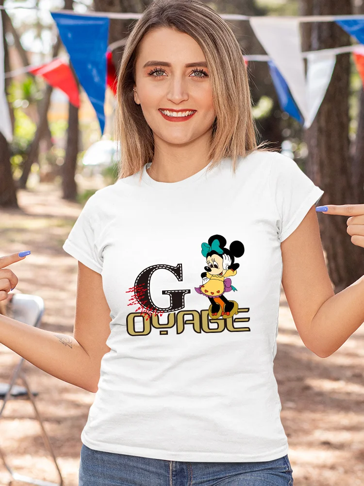 Kawaii Minnie Harajuku T-shirt Women European Style Fashion Top for Ladies Short Sleeve Summer Funny Clothes Disney Personalized
Kawaii Minnie Harajuku T-shirt Women European Style Fashion Top for Ladies Short Sleeve Summer Funny Clothes Disney Personalized