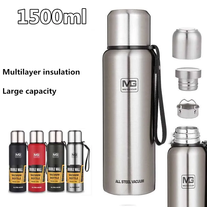 Eco-Friendly Insulated 1500ml Vacuum Flasks Large Capacity Thermals Cup Portable Rope Thermos Water Bottle With Tea Infuser
Eco-Friendly Insulated 1500ml Vacuum Flasks Large Capacity Thermals Cup Portable Rope Thermos Water Bottle With Tea Infuser