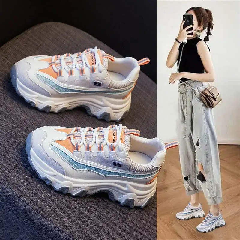 Женские кроссовки с высокой талией, универсальные спортивные кроссовки на толстой нескользящей подошве, повседневная обувь для бега, новин...
Женские кроссовки с высокой талией, универсальные спортивные кроссовки на толстой нескользящей подошве, повседневная обувь для бега, новин...