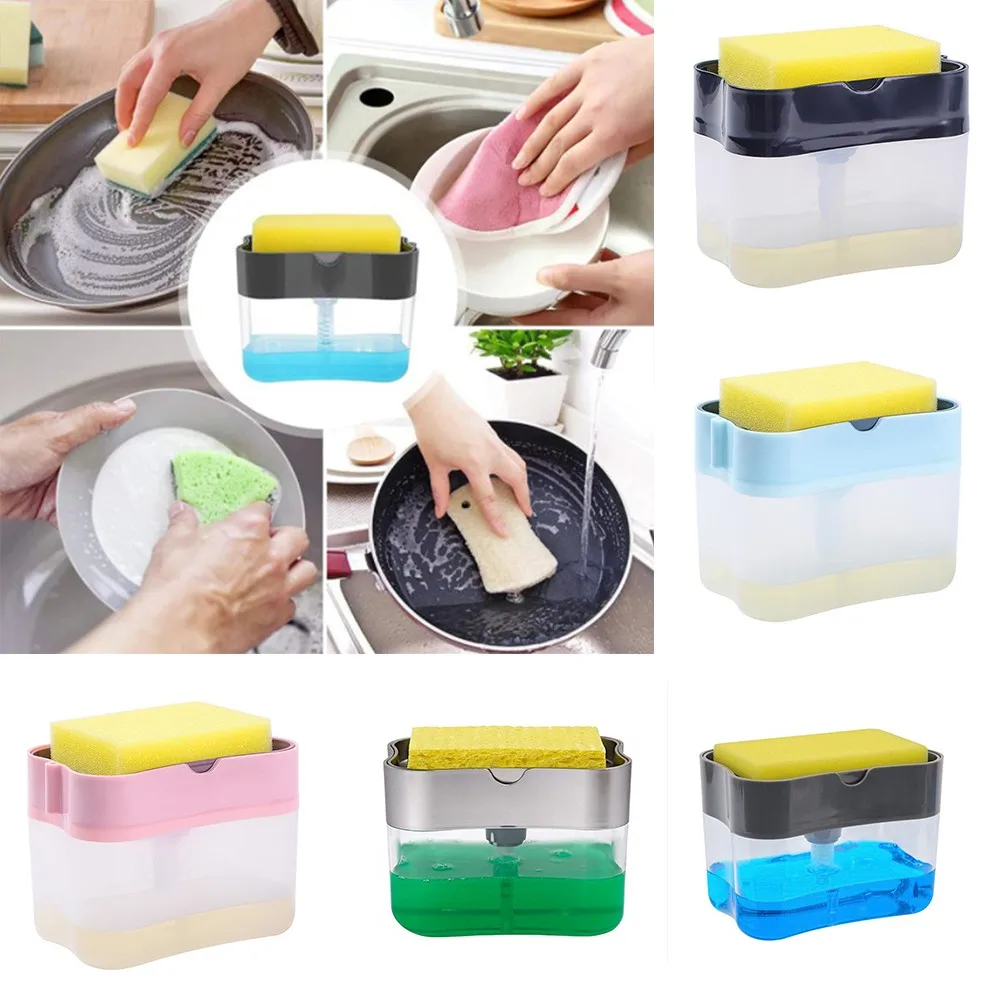 240ml Soap Dispenser Pump With Sponge Manual Press Cleaning Liquid Container Soap Organizer 2 In 1 Kitchen Dishwasher Pump
240ml Soap Dispenser Pump With Sponge Manual Press Cleaning Liquid Container Soap Organizer 2 In 1 Kitchen Dishwasher Pump