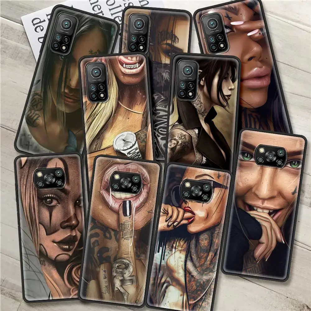 Shockproof Case for Xiaomi Mi Poco X3 NFC 10T Pro 9T M3 Note 10 Lite F3 11 F1 CC9 A2 9 Soft Phone Cover Cool Tattoo Girl Shell
Shockproof Case for Xiaomi Mi Poco X3 NFC 10T Pro 9T M3 Note 10 Lite F3 11 F1 CC9 A2 9 Soft Phone Cover Cool Tattoo Girl Shell