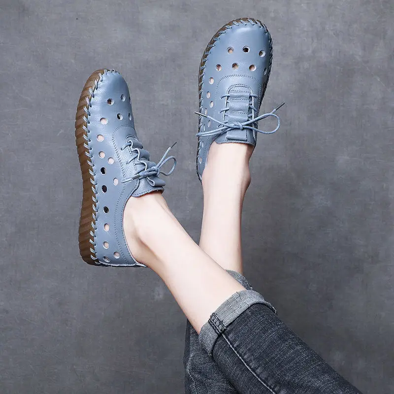 Designer women's summer shoes 2022 casual lace up cutout hollow flats woman oxford sneakers retro sewing leather moccasins
Designer women's summer shoes 2022 casual lace up cutout hollow flats woman oxford sneakers retro sewing leather moccasins