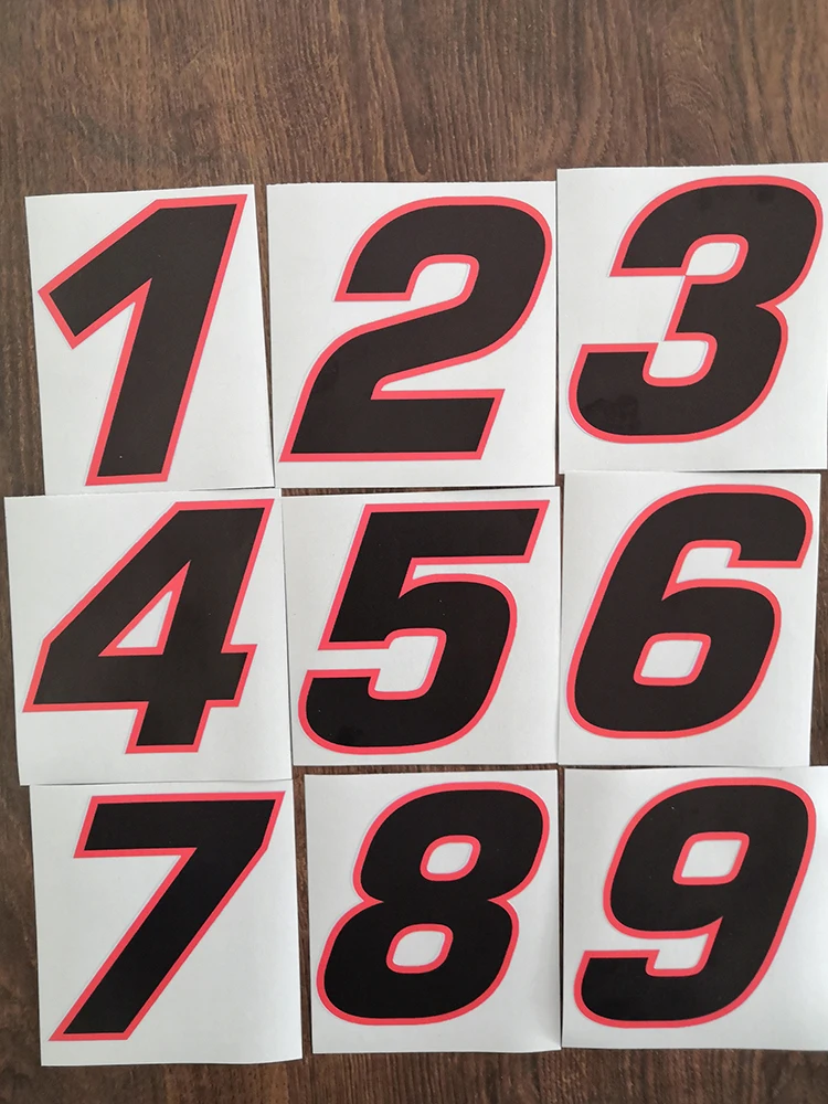 Hot Creative DIY Vinyl Sticker Decal Black (Red Outline) Quare Font Race Number Racing Number Sticker for Car Motor Bike PVC
Hot Creative DIY Vinyl Sticker Decal Black (Red Outline) Quare Font Race Number Racing Number Sticker for Car Motor Bike PVC