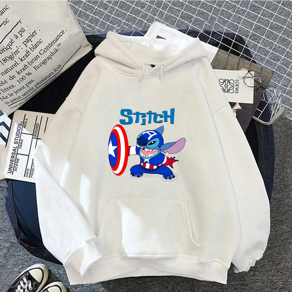 Stitch Hoodies Captain America Women Cartoon Hooded Sweatshirts Pullover Kawaii Spring Men Harajuku Plus Velvet Casual Clothes
Stitch Hoodies Captain America Women Cartoon Hooded Sweatshirts Pullover Kawaii Spring Men Harajuku Plus Velvet Casual Clothes