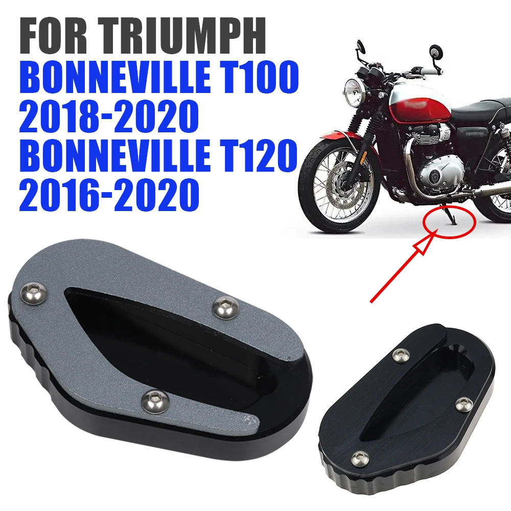 For TRIUMPH Bonneville T100 T120 2016- 2020 Motorcycle Accessories Kickstand Foot Side Stand Enlarge Extension Pad Support Shelf 
For TRIUMPH Bonneville T100 T120 2016- 2020 Motorcycle Accessories Kickstand Foot Side Stand Enlarge Extension Pad Support Shelf