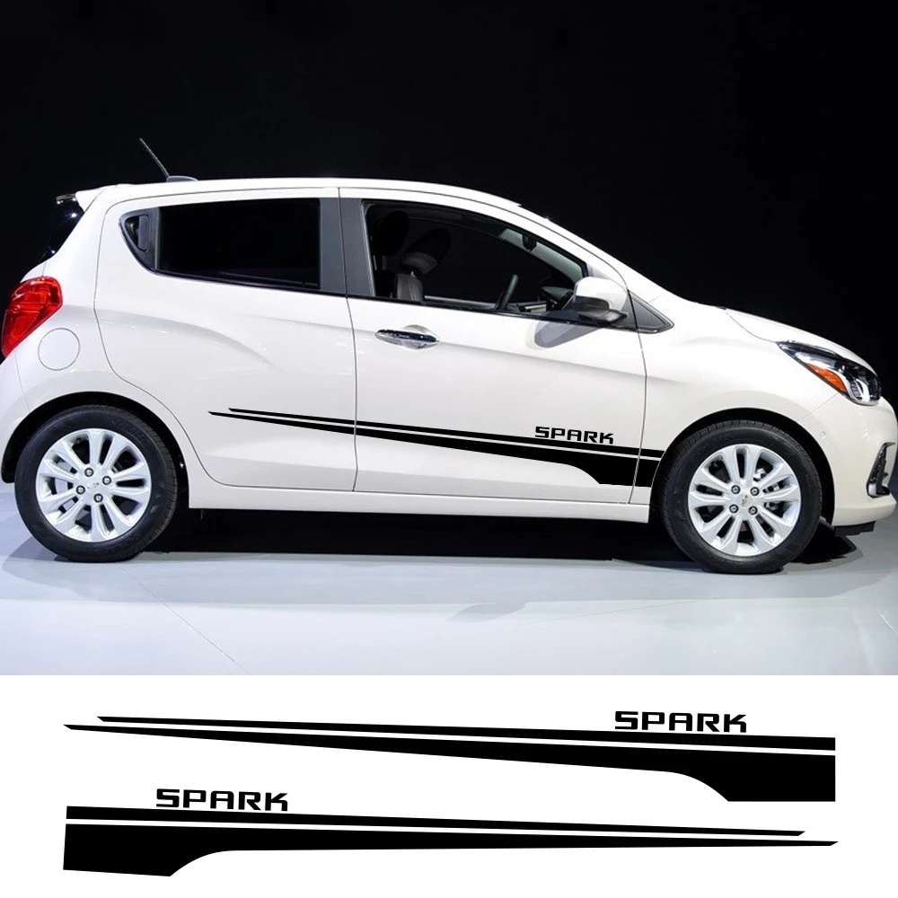 2pcs For Chevrolet Spark Car Stickers Racing Sport Stripes Auto Door Side Skirt Decals Car Styling Body Vinyl Car Accessories
2pcs For Chevrolet Spark Car Stickers Racing Sport Stripes Auto Door Side Skirt Decals Car Styling Body Vinyl Car Accessories