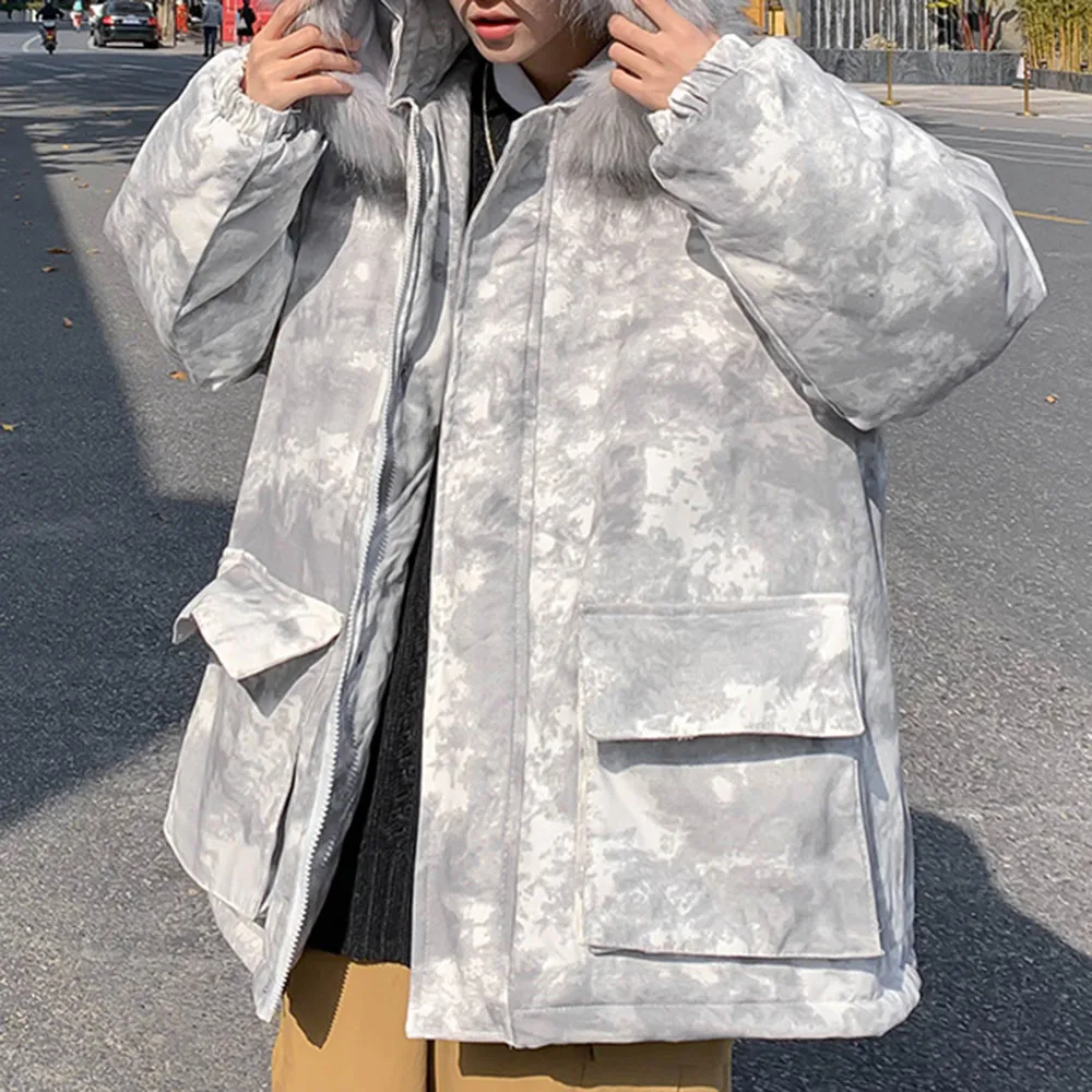 Mid-Length Tie-Dye Zipper 2021 Winter Oversized Parkas Coat Fashion Solid Thick Warm Hooded Mid-Length Men's Down Jacket
Mid-Length Tie-Dye Zipper 2021 Winter Oversized Parkas Coat Fashion Solid Thick Warm Hooded Mid-Length Men's Down Jacket