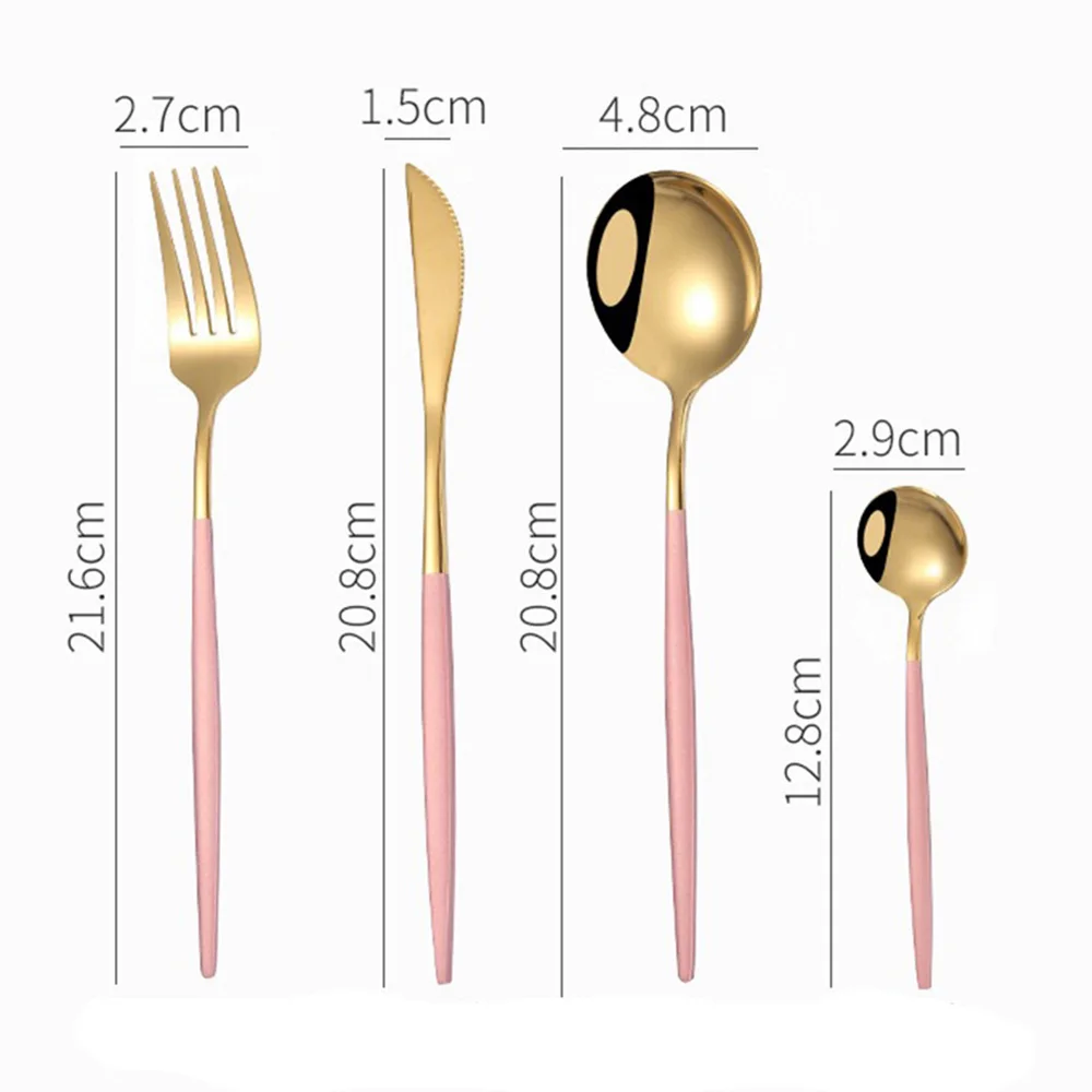 4PcsFork spoon knife set Stainless Steel Cutlery Set Tableware Sets Western Dinnerware Set Flatware Set Colorfull Cutlery Sets
4PcsFork spoon knife set Stainless Steel Cutlery Set Tableware Sets Western Dinnerware Set Flatware Set Colorfull Cutlery Sets
