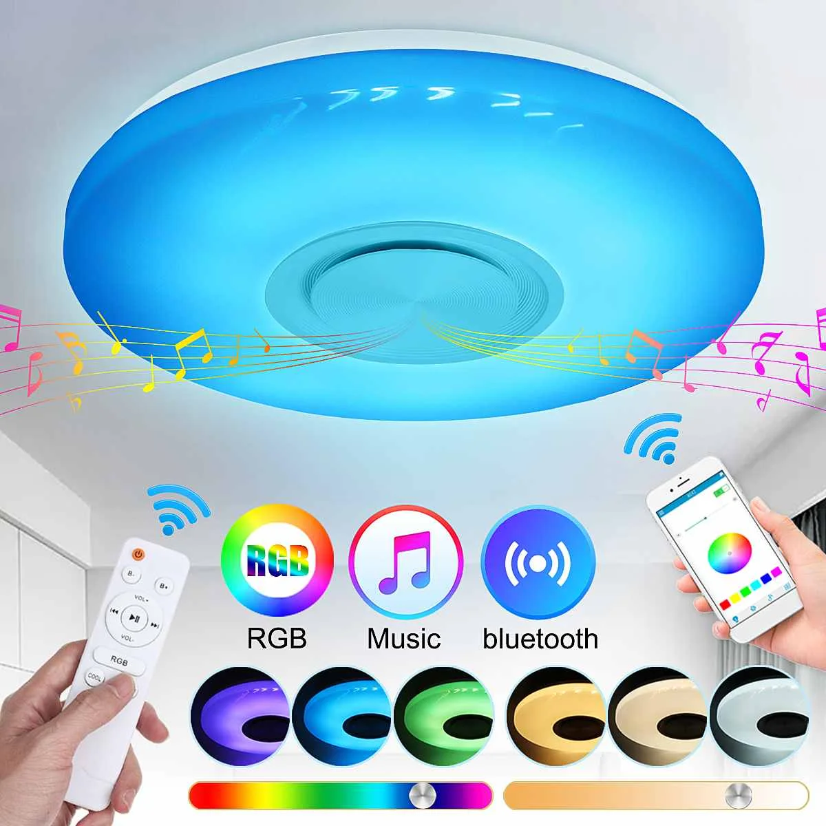 80 Вт 3D светильник эффект светодиодный потолочный светильник RGB заподлицо 370 мм круглый музыкальный плеер с приложением и динамиком bluetooth умн...
80 Вт 3D светильник эффект светодиодный потолочный светильник RGB заподлицо 370 мм круглый музыкальный плеер с приложением и динамиком bluetooth умн...