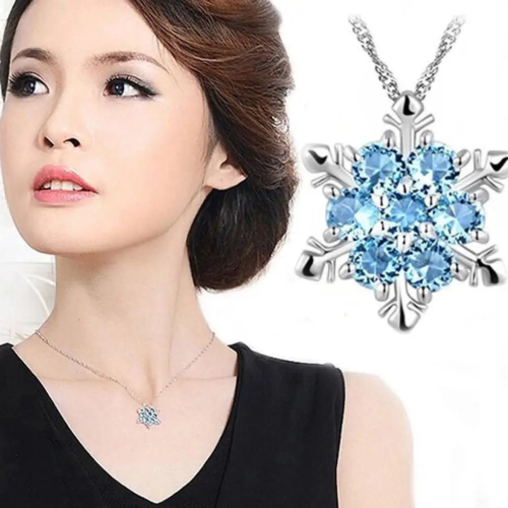 70% Hot Sale Women's Fashion Silver Plated Dazzing Snowflake Blue Rhinestone Necklace Pendant
70% Hot Sale Women's Fashion Silver Plated Dazzing Snowflake Blue Rhinestone Necklace Pendant
