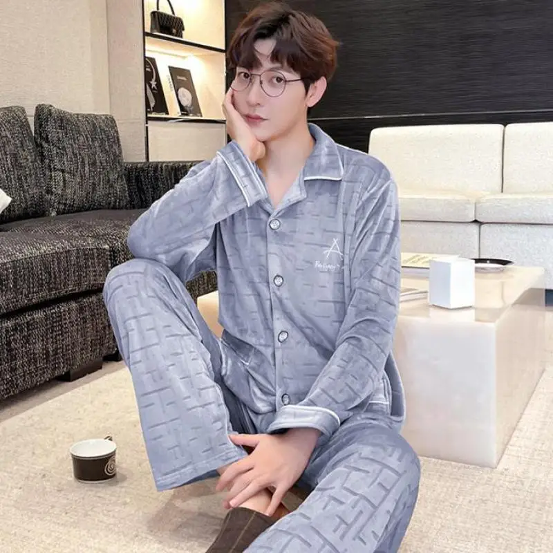 Warm 2PCS Pajamas Suit Long Sleeve Home Clothing Sleepwear Men Novelty Homewear Intimate Lingerie Casual Autumn New Pyjamas
Warm 2PCS Pajamas Suit Long Sleeve Home Clothing Sleepwear Men Novelty Homewear Intimate Lingerie Casual Autumn New Pyjamas