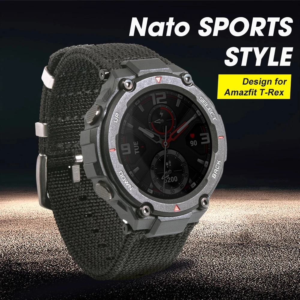Nylon Canvas Strap for Amazfit Watch T-Rex Replacement Accessories Bracelet for HuaMi Amazfit T-rex Pro
Nylon Canvas Strap for Amazfit Watch T-Rex Replacement Accessories Bracelet for HuaMi Amazfit T-rex Pro