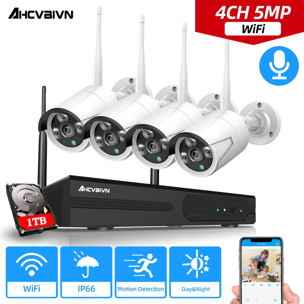4CH Беспроводной NVR 5MP HD на открытом воздухе система камер домашней безопасности CCTV видео наблюдения NVR Kit обнаружение движения и поддержкой ...
4CH Беспроводной NVR 5MP HD на открытом воздухе система камер домашней безопасности CCTV видео наблюдения NVR Kit обнаружение движения и поддержкой ...