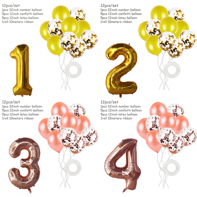 12pcs Gold Champagne Balloon Kit Kids Adult Birthday Party Deco Age Number Ballons Foil Latex Helium Digital Baloon Baby Shower
12pcs Gold Champagne Balloon Kit Kids Adult Birthday Party Deco Age Number Ballons Foil Latex Helium Digital Baloon Baby Shower