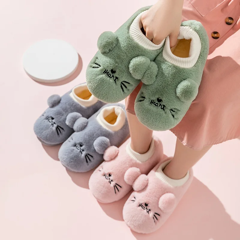 Women Slippers Winter Warm Plush Home Slippers Casual Slip-on Ankle Boots Cute Cat Fluffy Slippers Mute Couples Cotton Shoes Men
Women Slippers Winter Warm Plush Home Slippers Casual Slip-on Ankle Boots Cute Cat Fluffy Slippers Mute Couples Cotton Shoes Men