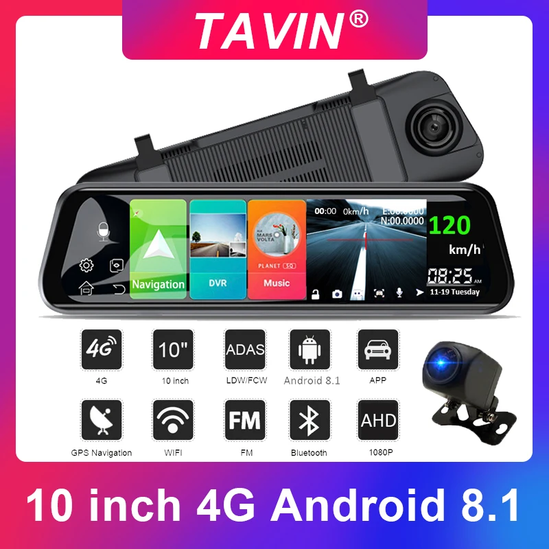 4G Android 8.1DVR Видеорегистратор 10-дюймовый сенсорный экран Зеркало заднего вида Зеркало DVR Super night 1080P с задней камерой Видеорегистратор
4G Android 8.1DVR Видеорегистратор 10-дюймовый сенсорный экран Зеркало заднего вида Зеркало DVR Super night 1080P с задней камерой Видеорегистратор