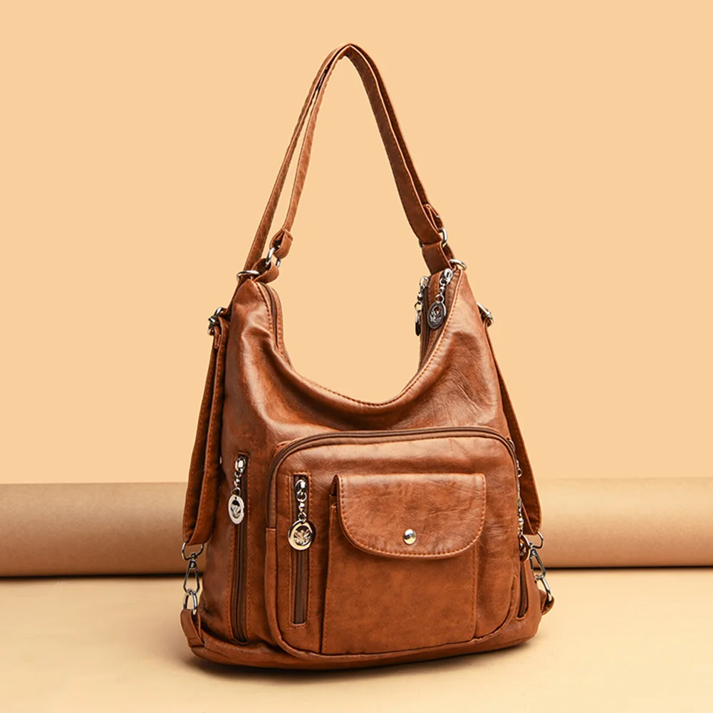 Women's Bag PU Leather Shoulder Crossbody Shopper Bag Casual Ladies Vintage Solid Color Multi Pockets Large Capacity Handbags
Women's Bag PU Leather Shoulder Crossbody Shopper Bag Casual Ladies Vintage Solid Color Multi Pockets Large Capacity Handbags