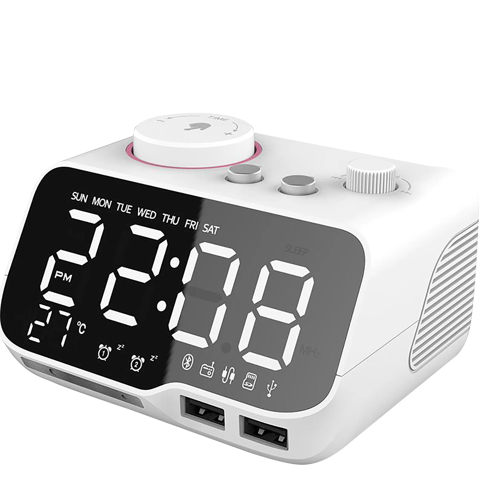 Alarm Clock Radio Large Mirror LED Dimmable Display Suitable for Table Desk Office
Alarm Clock Radio Large Mirror LED Dimmable Display Suitable for Table Desk Office