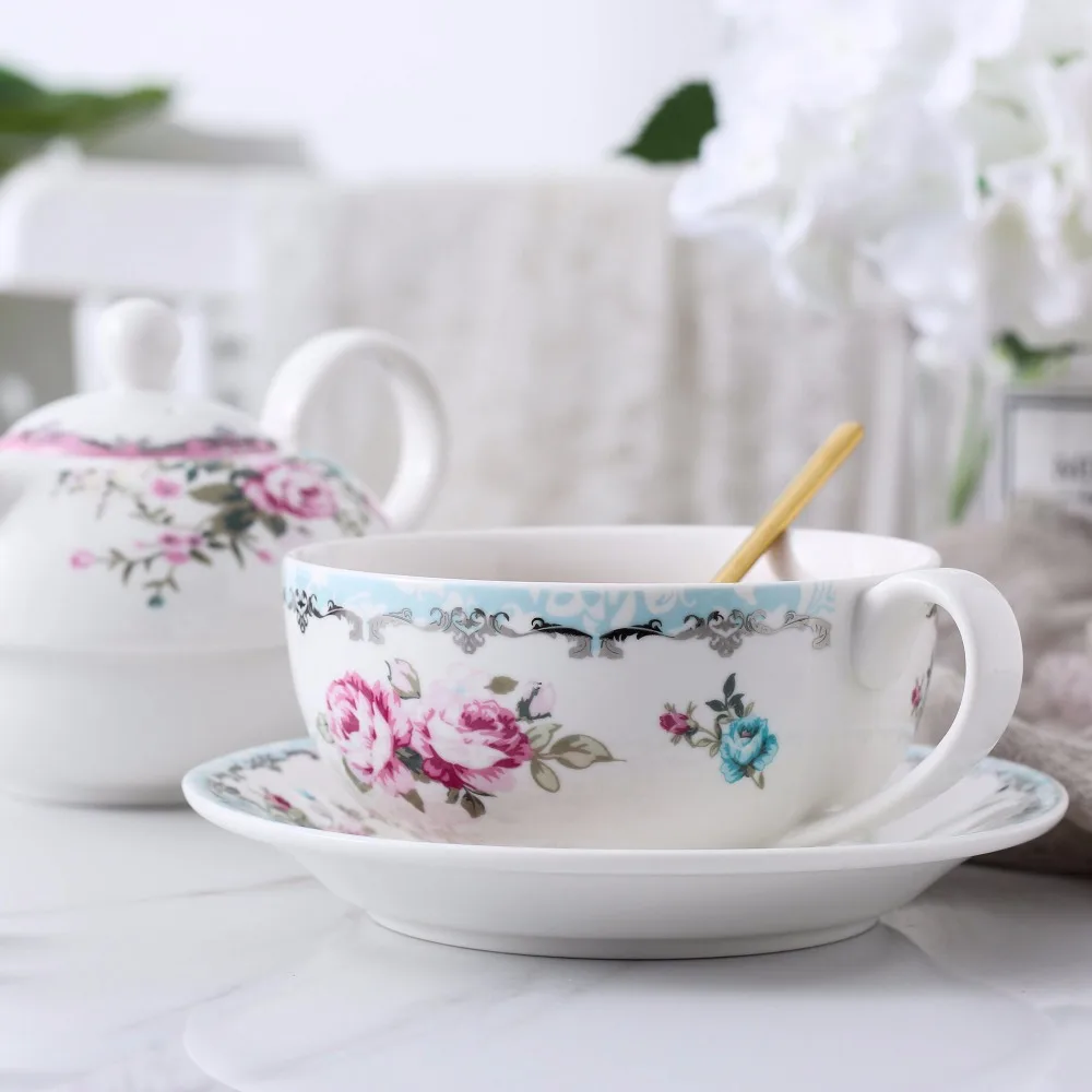 MALACASA Series Sweet.time 4-Piece Flower Tea for one Set Cream White Porcelain China Ceramic with Teapot, Cup and Saucer
MALACASA Series Sweet.time 4-Piece Flower Tea for one Set Cream White Porcelain China Ceramic with Teapot, Cup and Saucer
