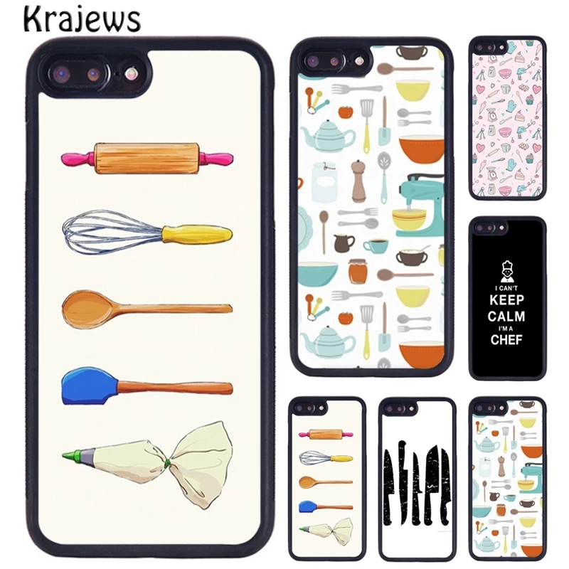 Фото Кухонная утварь krajew для выпечки чехол телефона шеф повара iPhone 5 6 S 7 8 Plus 11 12 Pro X XR XS