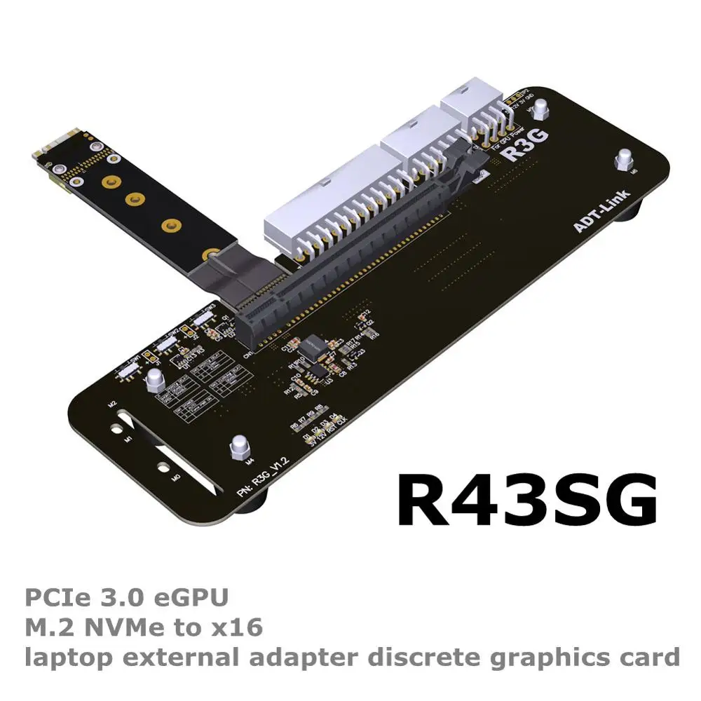R43SG Laptop graphics card external to M.2 nvme PCIe3.0 x4 docking station extension adapter riser eGPU For ITX STX NUC notebook
R43SG Laptop graphics card external to M.2 nvme PCIe3.0 x4 docking station extension adapter riser eGPU For ITX STX NUC notebook