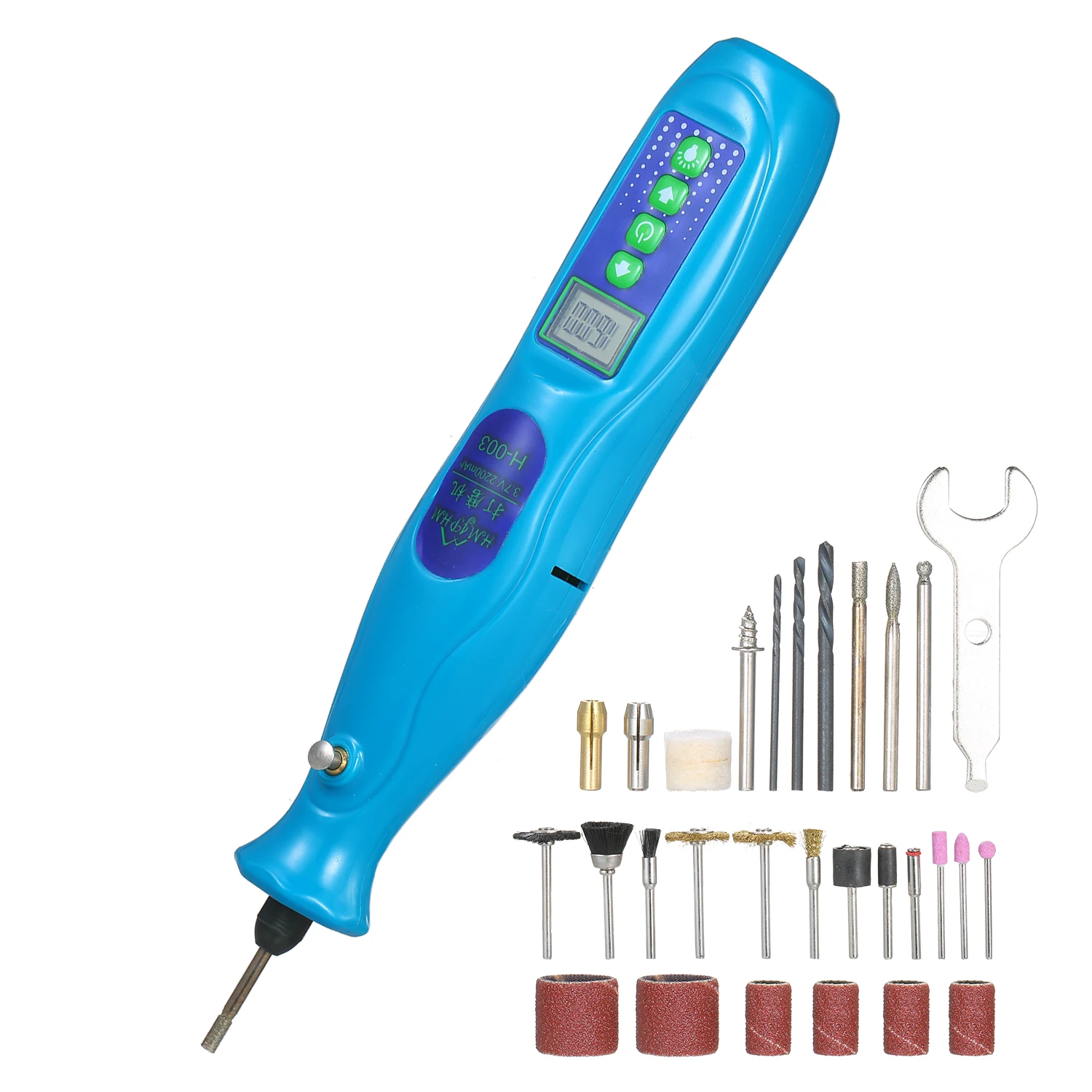 Digital Display Electric Grinder Speed Adjustable Digital Display Screen LED Lighting Electric Grinder H-003 Turquoise Grinder
Digital Display Electric Grinder Speed Adjustable Digital Display Screen LED Lighting Electric Grinder H-003 Turquoise Grinder