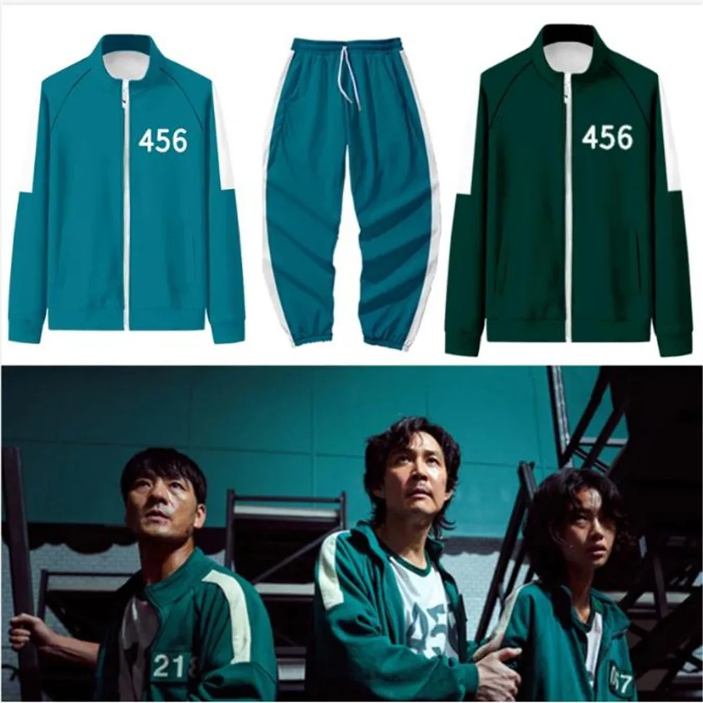 Squid Game Cosplay Costume Mask Jacket Mens Jacket Jung Hoyeon Same Sportswear 456 218 067 Sportswear Halloween
Squid Game Cosplay Costume Mask Jacket Mens Jacket Jung Hoyeon Same Sportswear 456 218 067 Sportswear Halloween