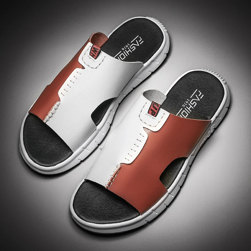Genuine Leather Sandals Mens Slides 2020 Trend Outdoor Slippers Men Summer Shoes Casual Flip Flops Beach Male 39 S Flat Sandals
Genuine Leather Sandals Mens Slides 2020 Trend Outdoor Slippers Men Summer Shoes Casual Flip Flops Beach Male 39 S Flat Sandals