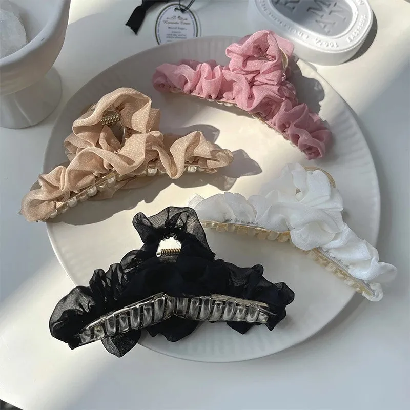 ZHUOY Fairy Net Yarn Back of The Head Large Hairpin Female Catch Clip Shark Hairpin Temperament Hair Clip Headdress Fashion
ZHUOY Fairy Net Yarn Back of The Head Large Hairpin Female Catch Clip Shark Hairpin Temperament Hair Clip Headdress Fashion