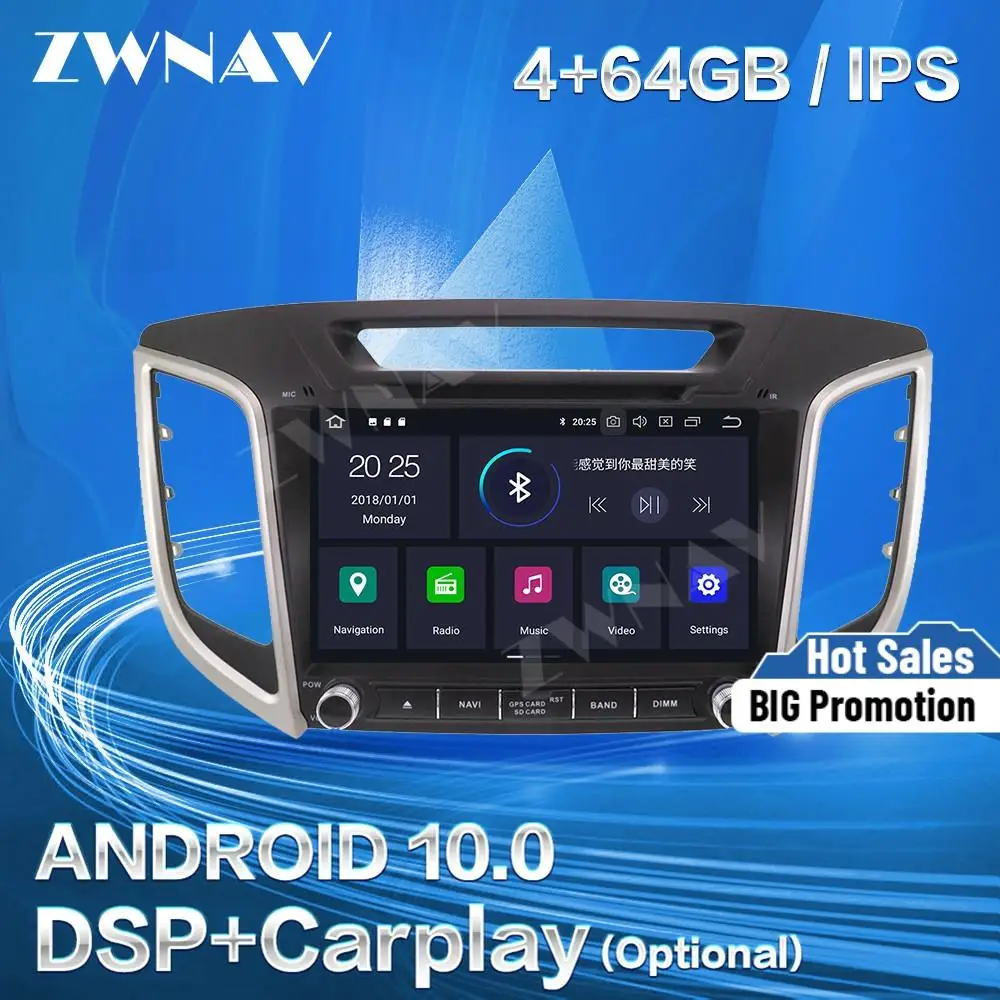 Carplay For Hyundai CRETA IX25 2014 2015 2016 2017 2018 2019 Android Multimedia Player GPS Audio Stereo Radio Recorder Head Unit
Carplay For Hyundai CRETA IX25 2014 2015 2016 2017 2018 2019 Android Multimedia Player GPS Audio Stereo Radio Recorder Head Unit