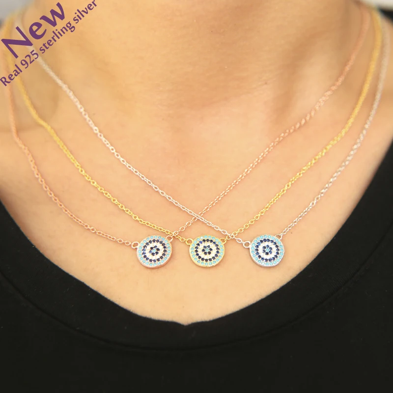 New real 925 Sterling Silver Evil Eye Hamsa White Blue AAA Cz Womens Lucky eyes cz Pendant Necklace women fashion jewelry
New real 925 Sterling Silver Evil Eye Hamsa White Blue AAA Cz Womens Lucky eyes cz Pendant Necklace women fashion jewelry
