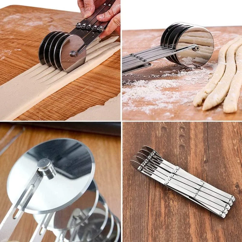 3/7 Wheel Pastry Cutter Stainless Pizza Slicer Expandable Multi-Round Pastry Knife Baking Roller Cookie Dough Cutter Divider
3/7 Wheel Pastry Cutter Stainless Pizza Slicer Expandable Multi-Round Pastry Knife Baking Roller Cookie Dough Cutter Divider