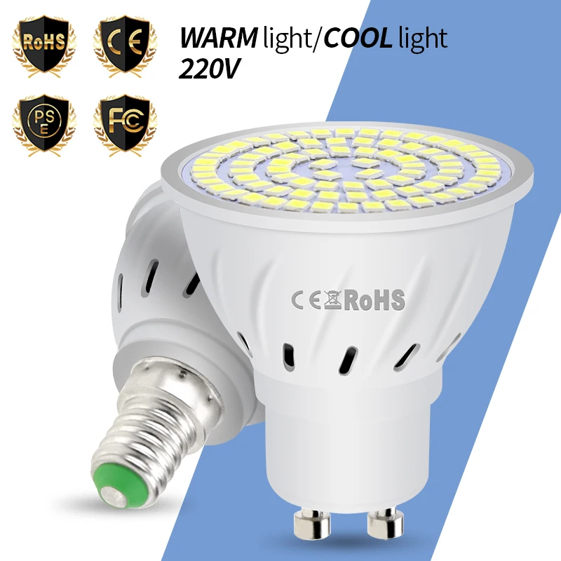 

GU10 Led Lamp 220V E27 Led Corn Bulb MR16 Spotlight E14 Candle 48 60 80leds Bombillas B22 Spot Light Bulb 4W 6W 8W Lampada 2835