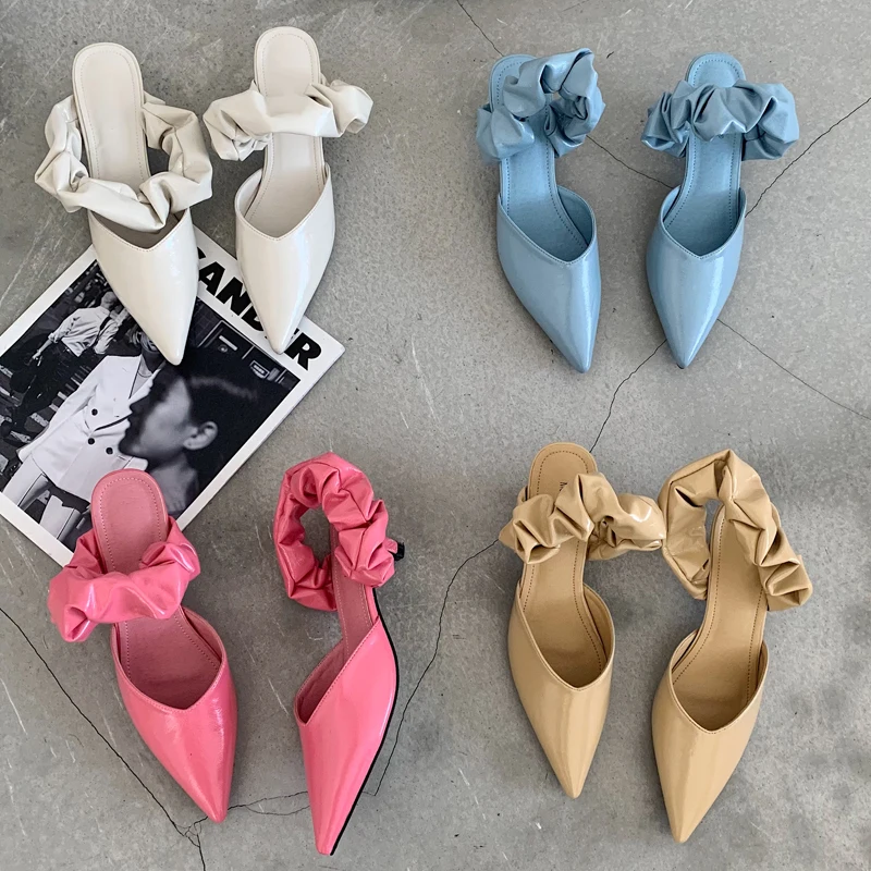 2021 Women Slippers Fashion Slip On Mules Heel Slides Shoes For Woman Pleated Pointed Toe Sandals Female Thick Heels Slippers
2021 Women Slippers Fashion Slip On Mules Heel Slides Shoes For Woman Pleated Pointed Toe Sandals Female Thick Heels Slippers