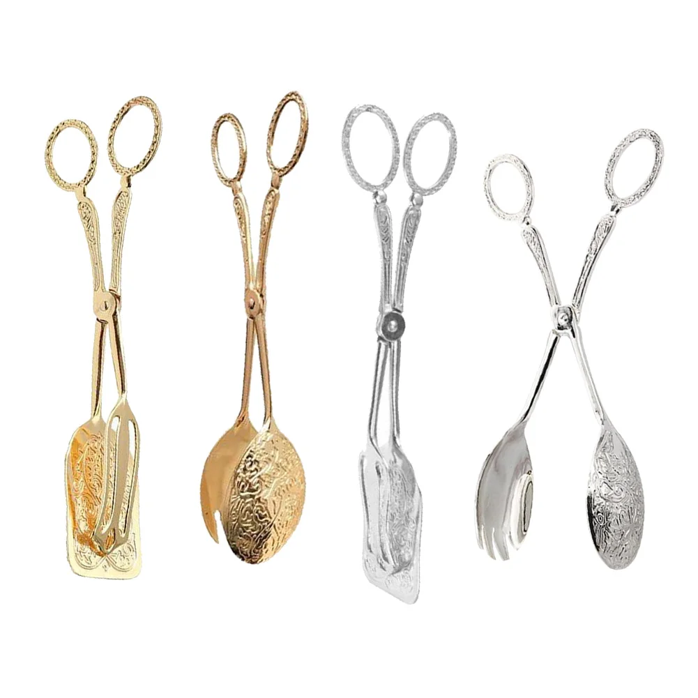 Bread Tongs Gold-plated Multifunctional Metal Salad Cake Snacks Clamp Kitchen Tongs Barbecue Tool Fruit Clip Kitchen Utensils
Bread Tongs Gold-plated Multifunctional Metal Salad Cake Snacks Clamp Kitchen Tongs Barbecue Tool Fruit Clip Kitchen Utensils