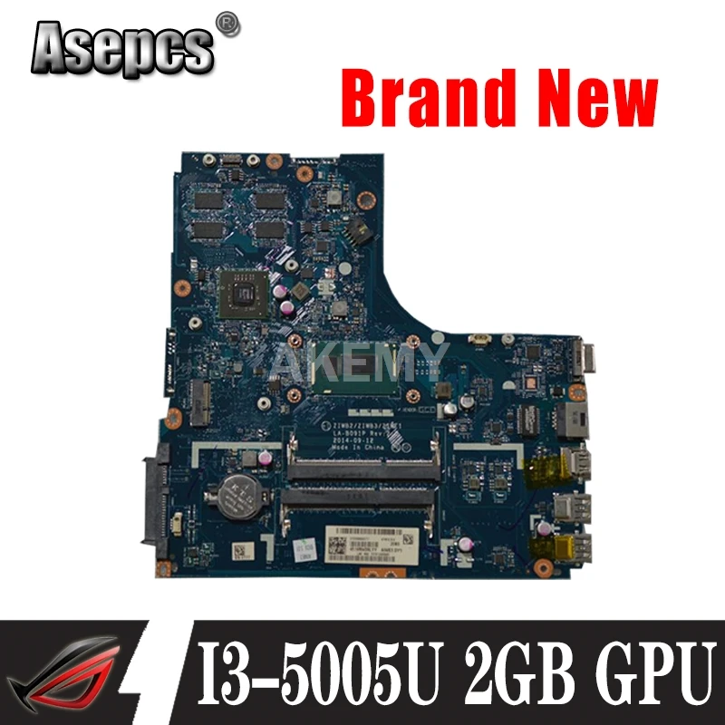 Новая Mainboard для For Lenovo Ideapad B50 70 материнская плата ноутбука ZIWB2/ZIWB3/ZIWE1 LA B091P I3 5005U 2GB