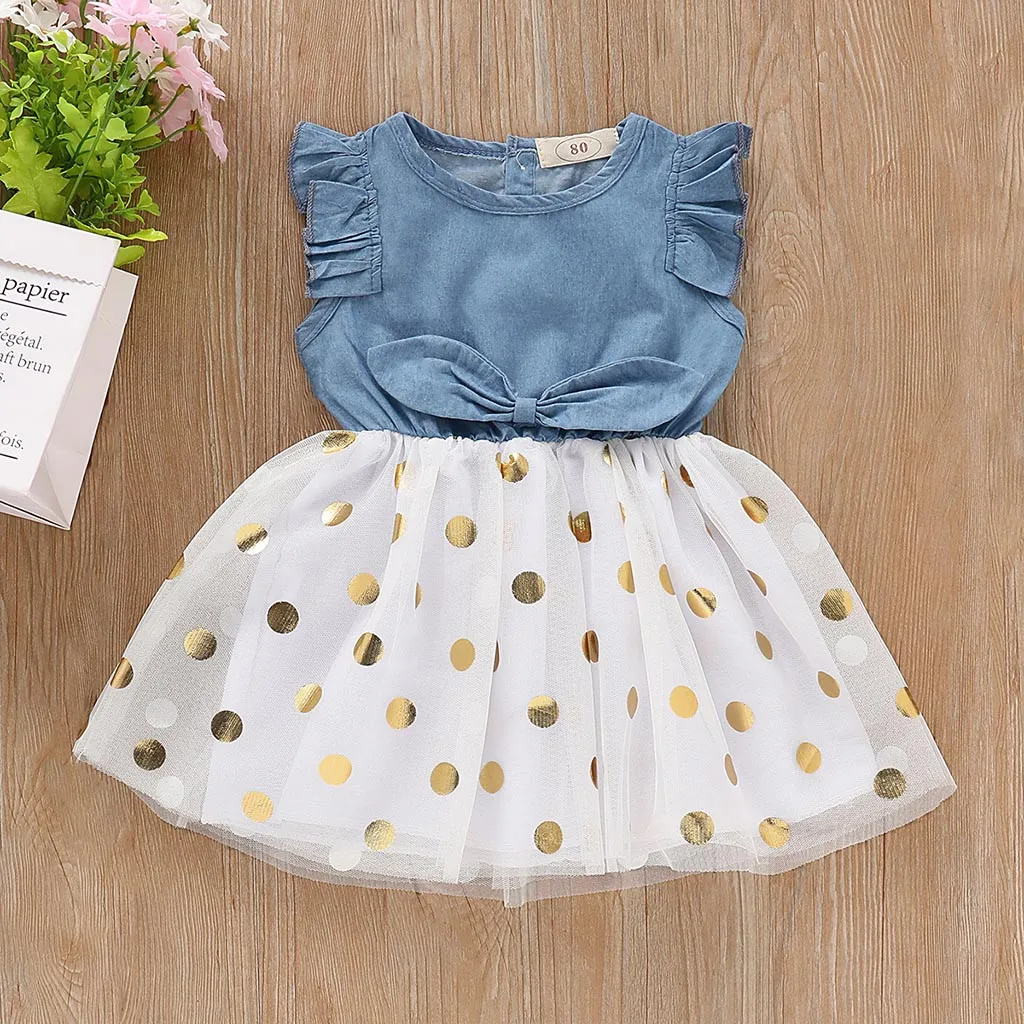 Toddler Baby Girl dress Sleeveless Dot Print newborn dresses for baby girls clothes Denim Bow Princess Dress Tulle Dresses
Toddler Baby Girl dress Sleeveless Dot Print newborn dresses for baby girls clothes Denim Bow Princess Dress Tulle Dresses