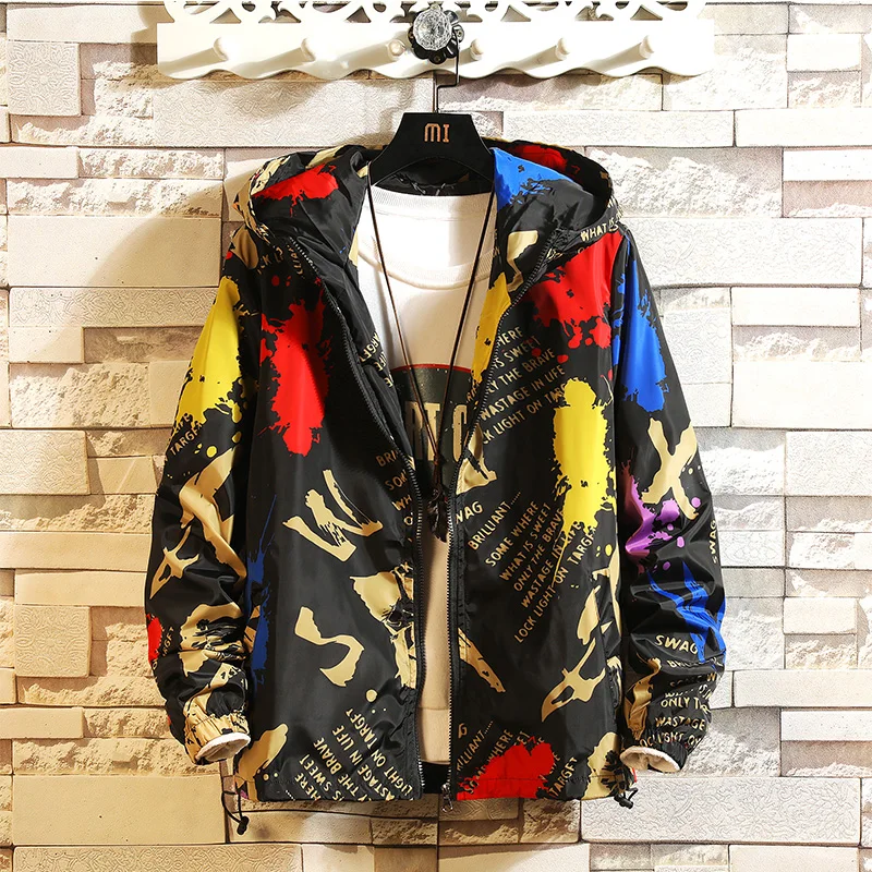Spring Autumn Plus Size Men's Jacket Hooded Windbreaker Coats Fashion Camouflage Printed Patchwork Outwear Casual Jackets
Spring Autumn Plus Size Men's Jacket Hooded Windbreaker Coats Fashion Camouflage Printed Patchwork Outwear Casual Jackets