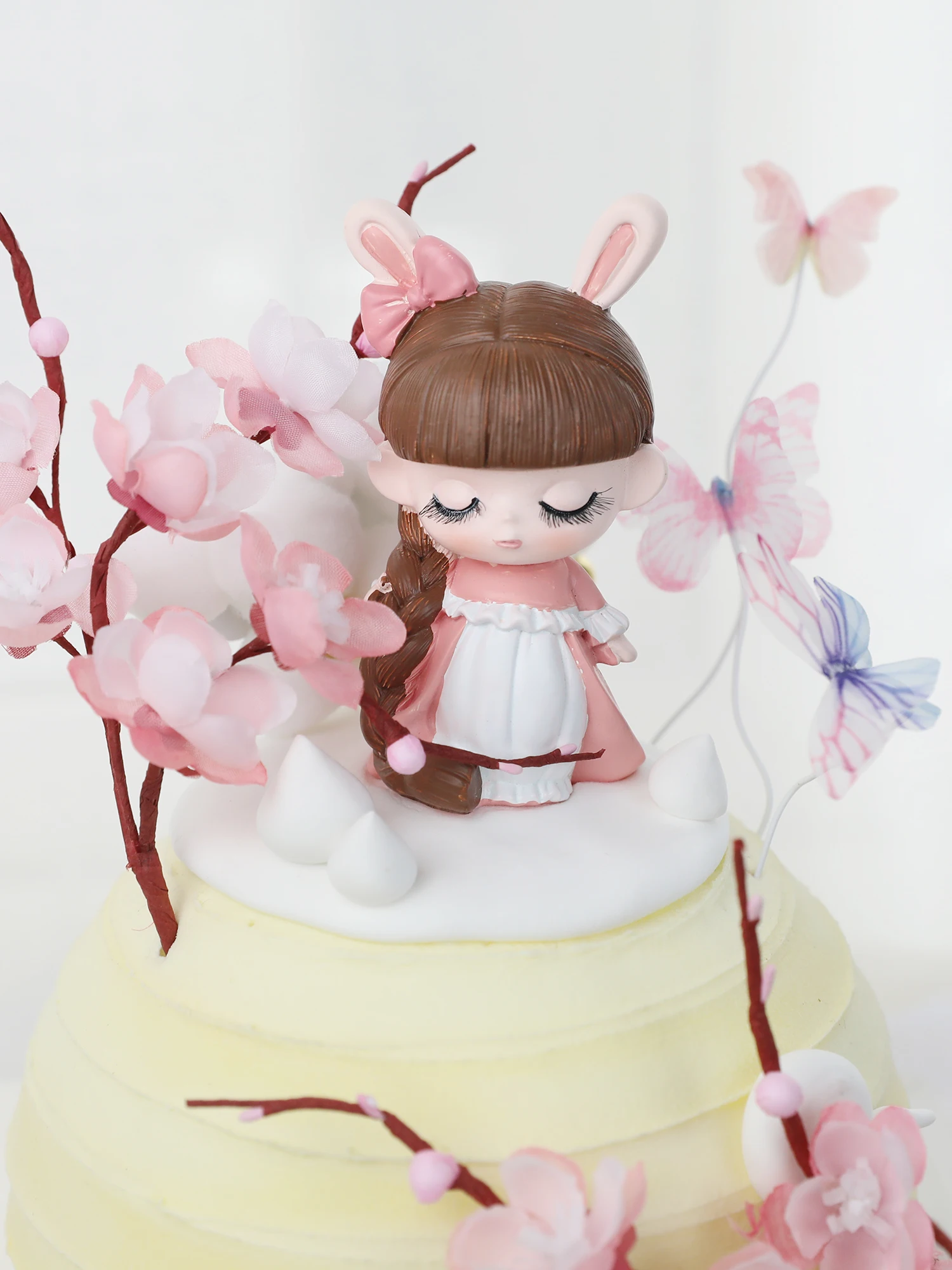 Pink Peach Blossoms Butterflies Goddess Fairies Rabbit Cake Topper Happy Birthday Cake Decoration for Kid's Birthday Party Decor
Pink Peach Blossoms Butterflies Goddess Fairies Rabbit Cake Topper Happy Birthday Cake Decoration for Kid's Birthday Party Decor