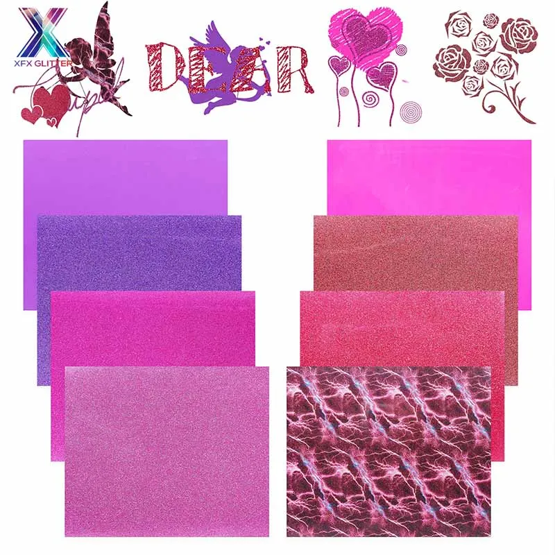 XFX HTV 8 Sheets HTV Heat Transfer Vinyl Bundle 12 X 10in Iron on Transfer Vinyl Pink Holographic Pattern Vinyl for T-shirt DIY
XFX HTV 8 Sheets HTV Heat Transfer Vinyl Bundle 12 X 10in Iron on Transfer Vinyl Pink Holographic Pattern Vinyl for T-shirt DIY