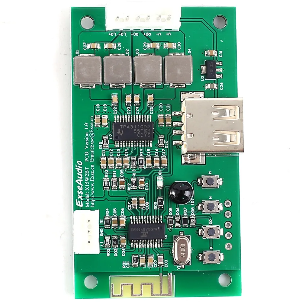 DC 12V TPA3110 Wireless Bluetooth Amplifier 15W MP3 Audio Decoder Voice Player Module Dual Channel
DC 12V TPA3110 Wireless Bluetooth Amplifier 15W MP3 Audio Decoder Voice Player Module Dual Channel