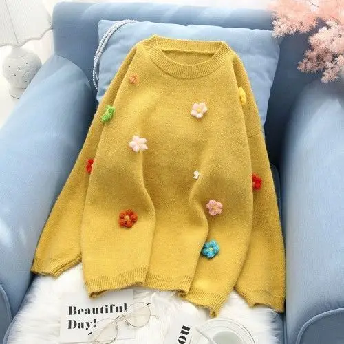 2021 New Sweater Women Loose Korean Autumn and Winter Small Fresh Sweater Sweater Women Loose Outer Wear
2021 New Sweater Women Loose Korean Autumn and Winter Small Fresh Sweater Sweater Women Loose Outer Wear