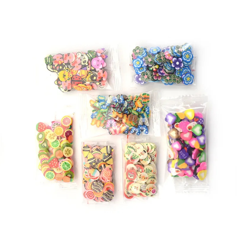 100Pcs Slice Fruit 3D Nail Art Tips Flower Fruit Animal Slice Polymer Clay Nails Decoration Girls DIY Stickers Toys
100Pcs Slice Fruit 3D Nail Art Tips Flower Fruit Animal Slice Polymer Clay Nails Decoration Girls DIY Stickers Toys