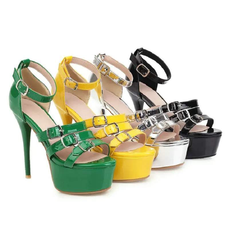 ZawsThia 2020 summer open toe sexy super high heels platform sandals buckle strap yellow green women gladiator sandals size 46
ZawsThia 2020 summer open toe sexy super high heels platform sandals buckle strap yellow green women gladiator sandals size 46