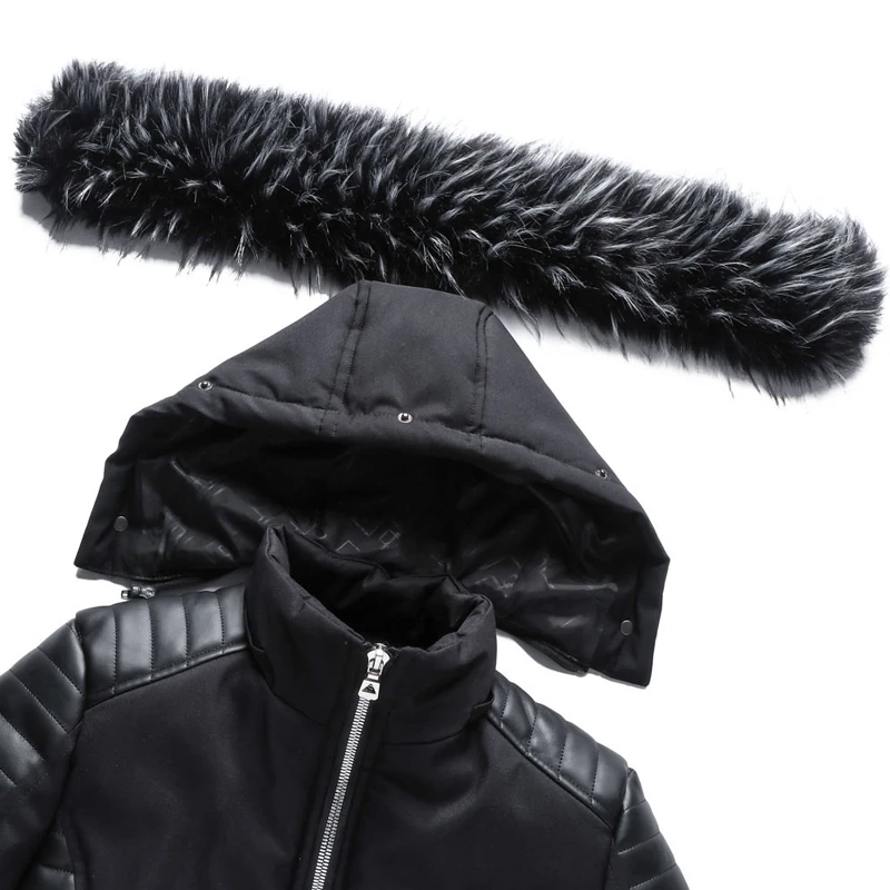 Autumn Winter Men Jacket Patchwork Leather Motorcycle Jacket Street Fashion High Quality Fur Collar Leather Jacket Fur Coat Men
Autumn Winter Men Jacket Patchwork Leather Motorcycle Jacket Street Fashion High Quality Fur Collar Leather Jacket Fur Coat Men